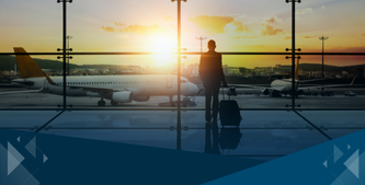 Business owner traveling for work representing tax-deductible expenses